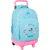 Safta Compact Extraible Simple Blackfit8 Petals 33l Wheeled Backpack Bleu Enfants