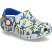 Crocs Classic Dragon Graphic Clogs Blanc EU 19-20 Enfants