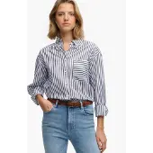 Superdry Poplin Relaxed Fit Long Sleeve Shirt Blanc XL Femme