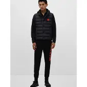 HUGO Pantalon 'Dutschi' rouge / noir