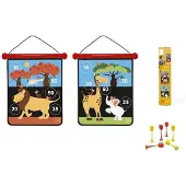 Merkloos Jeu actif à gratter : fléchettes magnétiques moyennes - Safari 40 x 31 cm