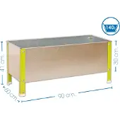 Simon Garden Jardinière Simongarden Urban 410x900x600 Vert/galva-140l Vert/galva 410x900x600 -