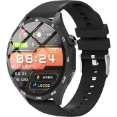 INF Montre Connectée Multifonction avec Bluetooth, Moniteur Fréquence Cardiaque Le noir