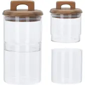 Eh Excellent Houseware Glasbehälter 2-etagig 2 x 600ml