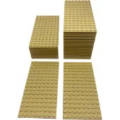 LEGO 25x Planche de construction 8x16, beige