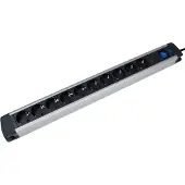 As Schwabe as-Schwabe 18360 as-Schwabe ALUX 10-fach Steckdosenleiste 1,5 m schwarz