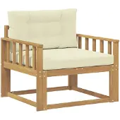 vidaXL Canapé d'extérieur moyen en polyester blanc