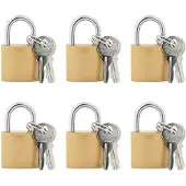 vidaXL Cadenas en U avec clés 6 pièces Laiton Fer