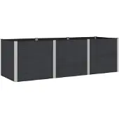 vidaXL , jardinière surélevée noire, 300 x 100 x 91 cm, en WPC et aluminium