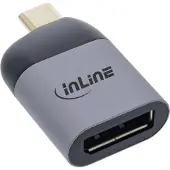InLine 64106D Convertisseur USB écran, USB Typ-C prise à DisplayPort prise (DP Alt Mode), 8K@60Hz
