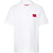 HUGO G01186 Short Sleeve Polo Blanc 8 Years Garçon