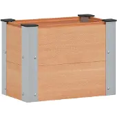 vidaXL Jardinière surélevée marron, 50 x 30 x 36 cm, en WPC et aluminium