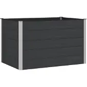 vidaXL Jardinière surélevée noire, 150 x 100 x 91 cm, en WPC et aluminium