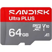 SanDisk Carte mémoire microSDXC Ultra Plus 64 Go UHS-I