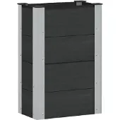 vidaXL Jardinière surélevée noire, 50 x 30 x 72 cm, en WPC et aluminium