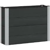 Syfax Jardinière surélevée Noir 100 x 30 x 72 cm