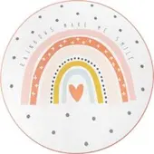 Tapis.fr Tapis pour enfant lavable Chiko beige 150 cm rond
