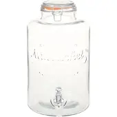 Syfax Fontaine à eau XXL avec robinet Transparent 8 L verre