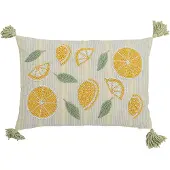 Bloomingville jaune coussin citron