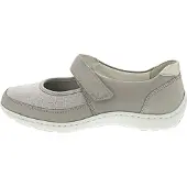 Waldlaufer Chaussures de ville pour femmes , modèle Henni, ballerines à bride, couleur gris, pour un usage quotidien