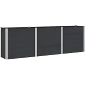 Syfax Jardinière surélevée Noir 300 x 50 x 91 cm