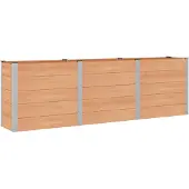 Syfax Jardinière surélevée Marron 300 x 50 x 91 cm