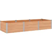 Syfax Jardinière surélevée Marron 300 x 100 x 54 cm