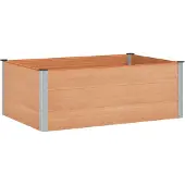 vidaXL , jardinière surélevée, couleur marron, 150 x 100 x 54 cm, en WPC et aluminium