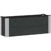 vidaXL Jardinière surélevée noire, 100 x 30 x 36 cm, en WPC et en aluminium