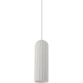 Nordlux Miella design lustre en verre plissé, Variante : Ø 100 x 300 mm, 25 W, blanc