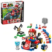 LEGO Super Mario - Mario Kart Mario Interactif et Kart Standard 72043