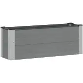 vidaXL Jardinière surélevée grise, 100 x 30 x 36 cm, en WPC et aluminium