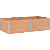 Syfax Jardinière surélevée Marron 200 x 100 x 54 cm