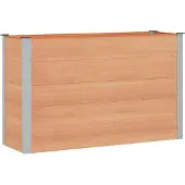 vidaXL Jardinière surélevée marron, 150 x 50 x 91 cm, en WPC et aluminium