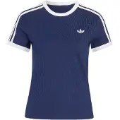 Adidas Originals 3 Stripes Slim Short Sleeve T-shirt Bleu S Femme