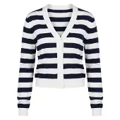 Guido Maria Kretschmer Women Cardigan 'Nima' bleu marine / blanc