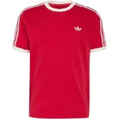 Adidas Drop Needle 3-stripes T-shirt Homme - T-Shirts, Rouge - Taille S - Jersey de coton