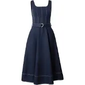Tommy Hilfiger Contrast Stitch Sleeveless Midi Dress Bleu XL Femme