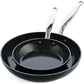 Greenpan Barcelona Koekenpan Set van 2 20+28cm zwart, Poêle + casserole, Noir