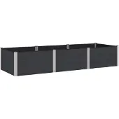 Syfax Jardinière surélevée Noir 300 x 100 x 54 cm