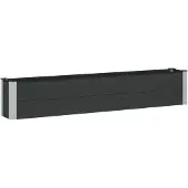Syfax Jardinière surélevée Noir 200 x 30 x 36 cm