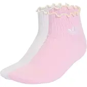 Adidas Chaussettes 'Ruffle Quarter' orchidée / blanc