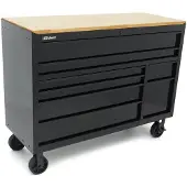 HBM Chariot à outils, 8 tiroirs, 142 cm, noir