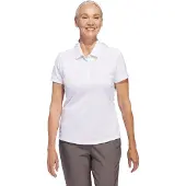 Adidas T-shirt fonctionnel 'Women's Solid Performance Short Sleeve Polo' blanc