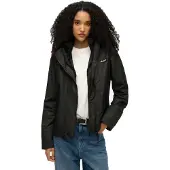 Superdry Femme Veste à Capuche Mountain Windbreaker Noir Taille: 46