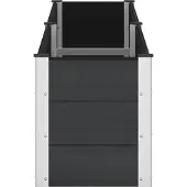 vidaXL Jardinière surélevée noire, 250 x 50 x 54 cm, en WPC et aluminium