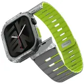Skinarma Strap + etui Gemini for Apple Watch 46mm niteglow, Montre connectée : accessoires, Vert