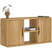 vidaXL Armoire TV ODDA Blanc 79x24x40 cm Pin massif