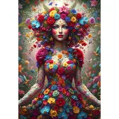 Alipson Puzzle Puzzle Alipson « Femme et fleurs » - 1 000 pièces - Puzzle artistique