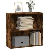vidaXL Bibliothèque chêne fumé 80x30x189 cm bois d'ingénierie